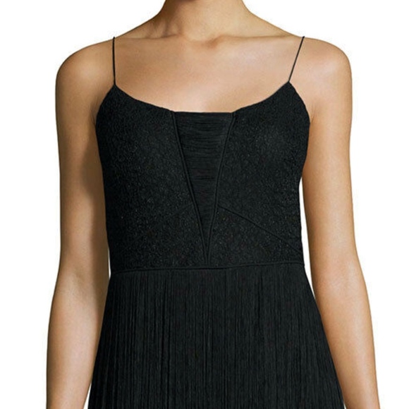 NWT $265 Aidan by‎ Aidan Mattox Sleeveless Fringed High-Low Dress [ SZ 6 ] - Picture 5 of 8